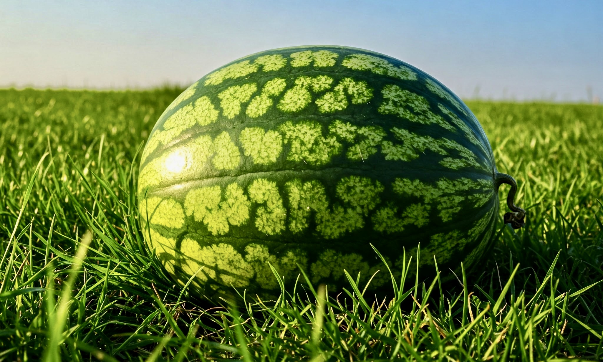 photo of Watermelon in a Grassy Field